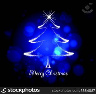 Light silver tree abstract Christmas background