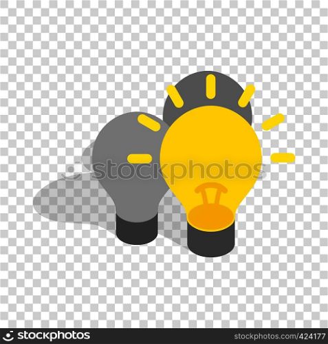 Light stays on isometric icon 3d on a transparent background vector illustration. Light stays on isometric icon