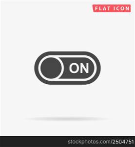 Light Switch On flat vector icon. Glyph style sign. Simple hand drawn illustrations symbol for concept infographics, designs projects, UI and UX, website or mobile application.. Light Switch On flat vector icon