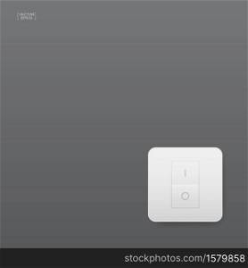 Light switch on gray background. Vector illustration.