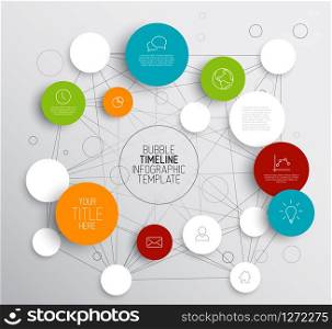 Light Vector abstract circles illustration / infographic template with place for your content