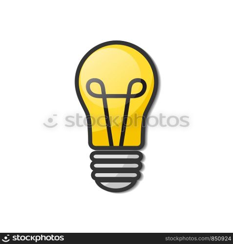 Lightbulb - creative sketch draw vector illustration. Electric lamp logo sign. Business idea concept.