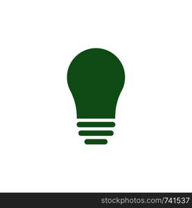 Lightbulb icon. Green ecological sign. Protect planet. Vector illustration for design.