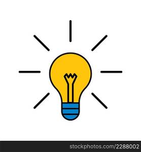 Lightbulb icon vector. bulb, creative, ideas, solution icon symbol illustration.