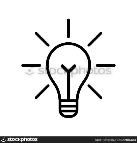 Lightbulb icon vector. bulb, creative, ideas, solution icon symbol illustration.