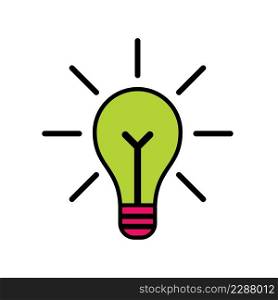 Lightbulb icon vector. bulb, creative, ideas, solution icon symbol illustration