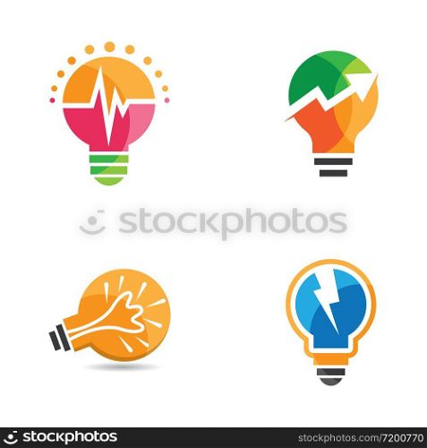 Lightbulb logo template vector icon design