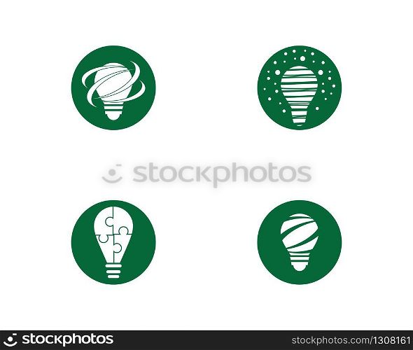 Lightbulb logo template vector icon illustration design