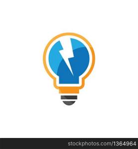 Lightbulb logo vector icon design