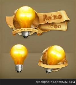 Lightbulb, vector icon