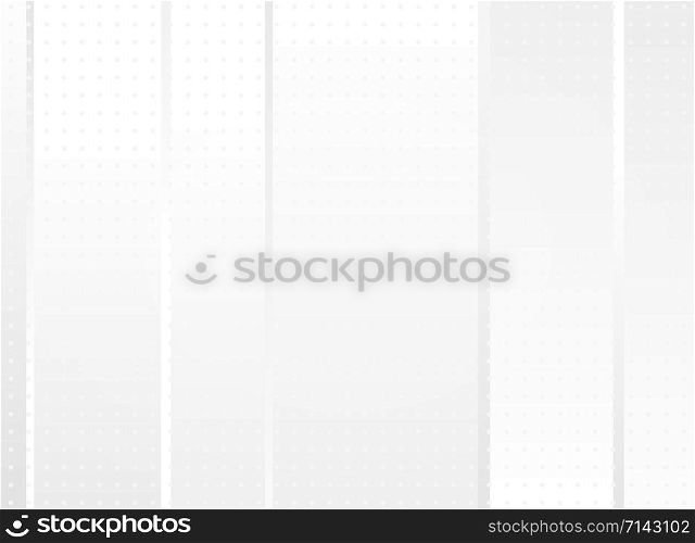 Lighten vertical gray white of abstraction technology futuristic geometric background. Vector eps10