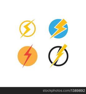 lightening logo vector flat design