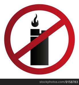 Lighter ban, great design for any purposes. Vector illustration. EPS 10.. Lighter ban, great design for any purposes. Vector illustration.