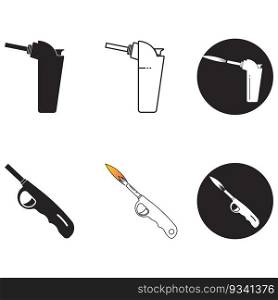 lighter or torch icon vector illustration symbol design