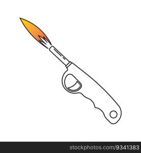 lighter or torch icon vector illustration symbol design