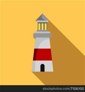 Lighthouse icon. Flat illustration of lighthouse vector icon for web design. Lighthouse icon, flat style