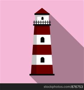 Lighthouse icon. Flat illustration of lighthouse vector icon for web design. Lighthouse icon, flat style