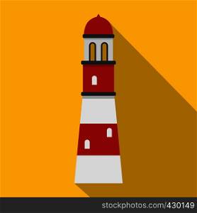 Lighthouse icon. Flat illustration of lighthouse vector icon for web. Lighthouse icon, flat style