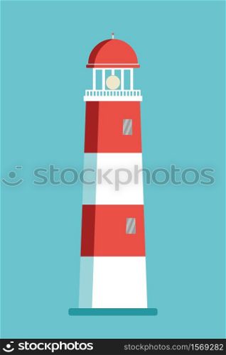 lighthouse icon,flat vector illustration. lighthouse icon