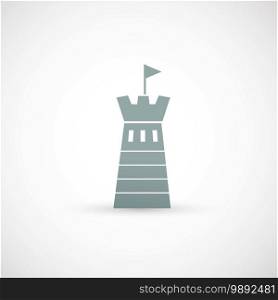 Lighthouse icon illustration on white background