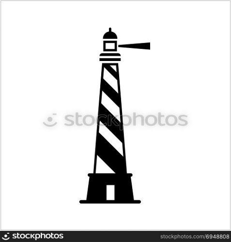 Lighthouse Icon, Light House Icon Vector Art Illustration