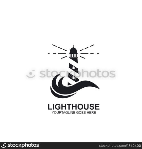 lighthouse icon vector illustration design concept template