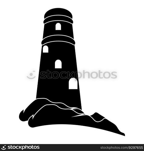 lighthouse icon vector illustration logo template 