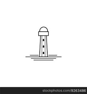 lighthouse icon vector illustration template design