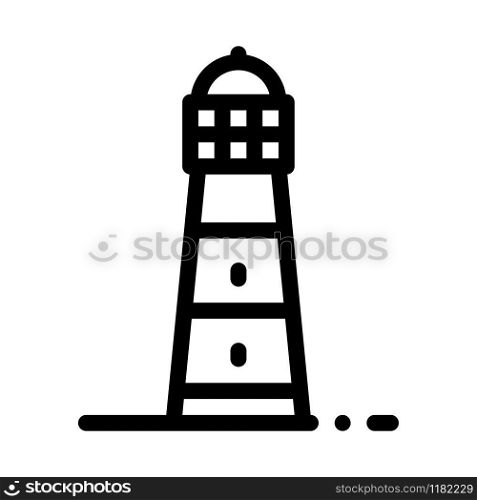 Lighthouse Icon Vector. Outline Lighthouse Sign. Isolated Contour Symbol Illustration. Lighthouse Icon Vector Outline Illustration
