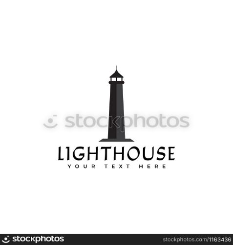 Lighthouse logo design template vector isolated illustration
