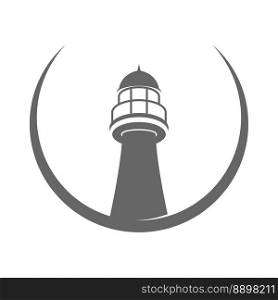 Lighthouse logo icon design illustration