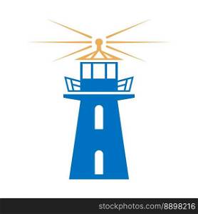Lighthouse logo icon design illustration