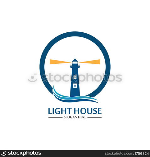 Lighthouse logo icon vector template