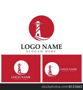 lighthouse logo icon vector template