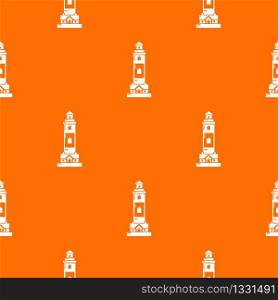 Lighthouse pattern vector orange for any web design best. Lighthouse pattern vector orange