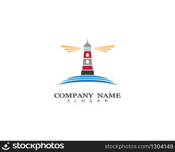 Lighthouse symbol vector icon illustration