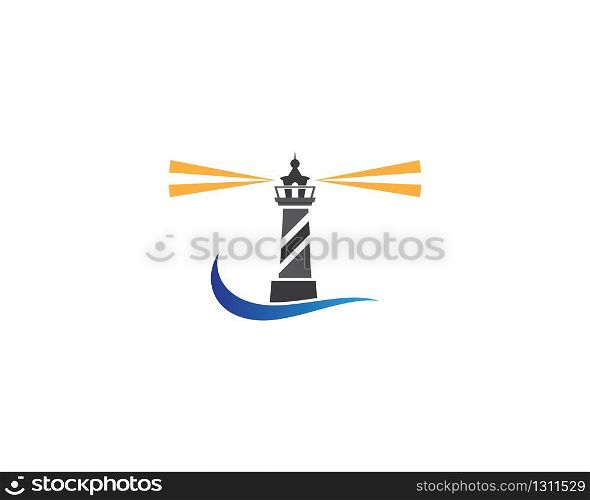 Lighthouse symbol vector icon illustration