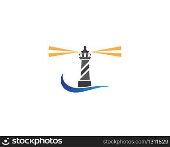 Lighthouse symbol vector icon illustration