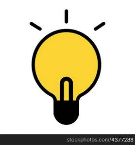 Lighting bulb icon. Idea sign. Creative logo. Colored element. Thinking process. Vector illustration. Stock image. EPS 10.. Lighting bulb icon. Idea sign. Creative logo. Colored element. Thinking process. Vector illustration. Stock image.