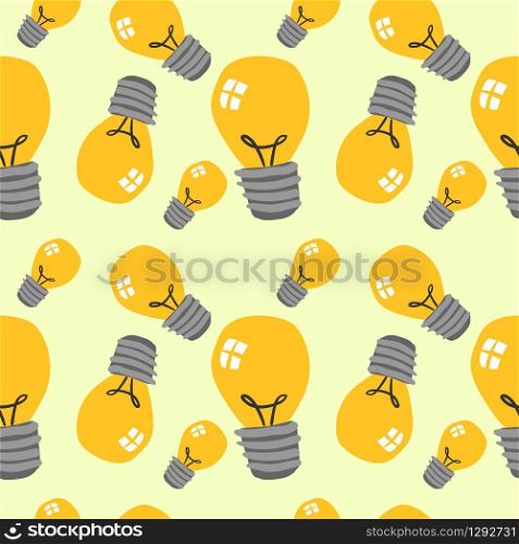 Lighting bulb pattern, illustration, vector on white background.
