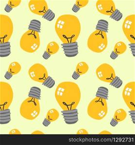 Lighting bulb pattern, illustration, vector on white background.