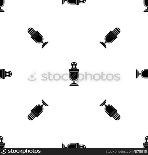 Lighting equipment pattern repeat seamless in black color for any design. Vector geometric illustration. Lighting equipment pattern seamless black