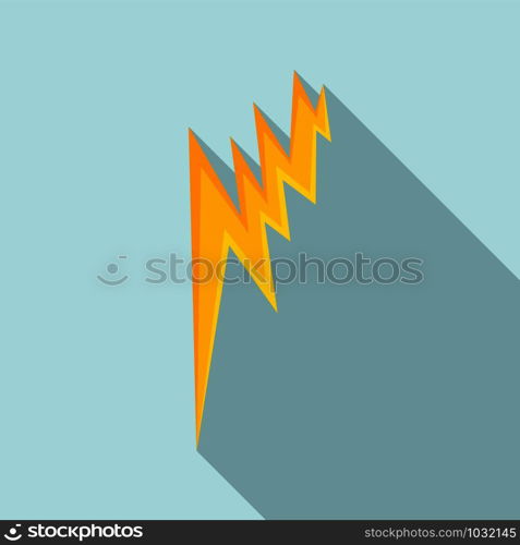 Lightning bolt icon. Flat illustration of lightning bolt vector icon for web design. Lightning bolt icon, flat style