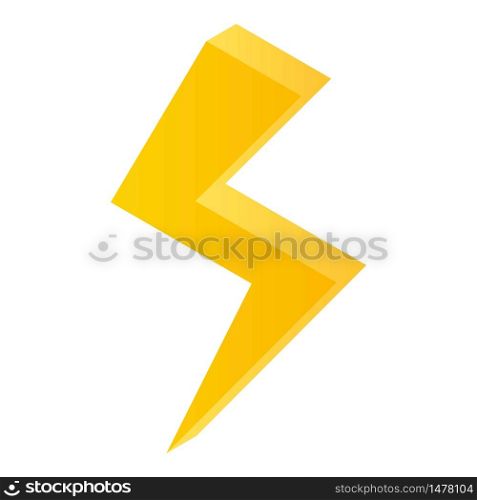 Lightning bolt icon. Isometric of lightning bolt vector icon for web design isolated on white background. Lightning bolt icon, isometric style