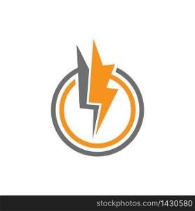 Lightning bolt icon logo creative vectorillustration