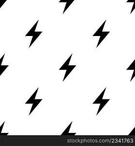 Lightning Bolt Icon Seamless Pattern, Sky Lightning Bolt Icon Vector Art Illustration
