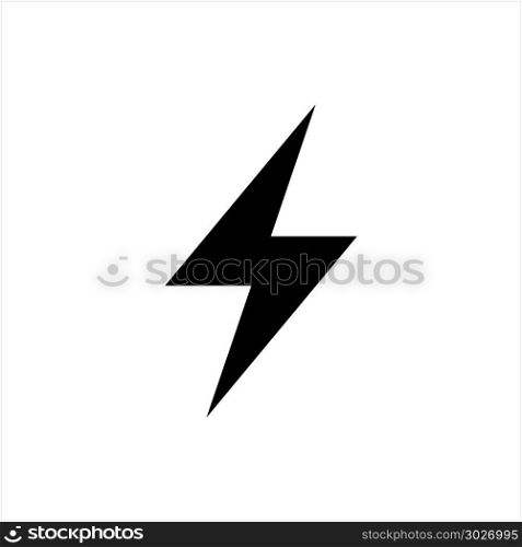 Lightning Bolt Icon, Sky Lightning Bolt Icon Vector Art Illustration. Lightning Bolt Icon, Sky Lightning Bolt Icon