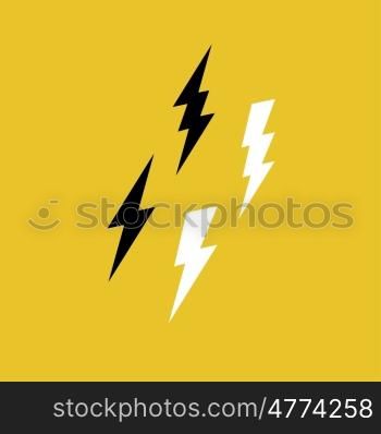 Lightning Bolt Icons on Yellow