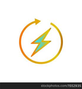 Lightning electric icon vector logo