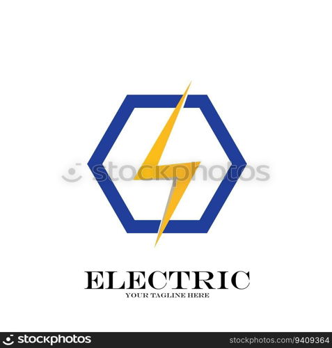 Lightning electric logo design template vector illustration
